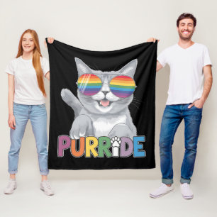 Manta Polar Gafas de sol Purride Cat Orgullo Gay Arcoíris LGBT