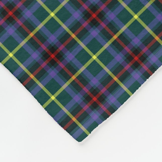 Manta Polar Gala Water Scotland District Tartan Fleece Blanket (Esquina)
