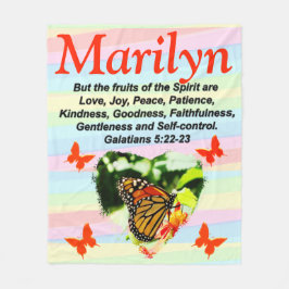 MANTA POLAR GALATIANOS 5:22 FRUTAS DEL BLANQUETE PERSONALIZADO