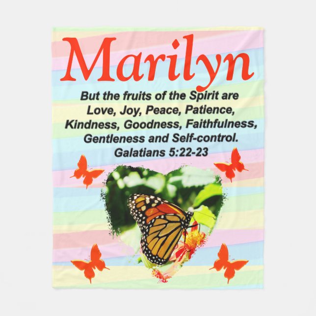 MANTA POLAR GALATIANOS 5:22 FRUTAS DEL BLANQUETE PERSONALIZADO (Anverso)