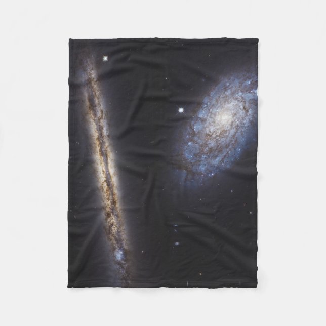 Manta Polar Galaxia Edge-On Ngc 4302 y Galaxia inclinada Ngc 4 (Anverso)