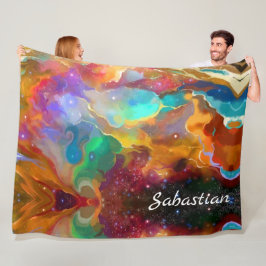 Manta Polar Galaxia Espacial Colorida Nebulosa Personalizada