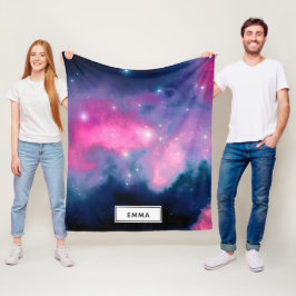 Manta Polar Galaxia rosa y azul Nebulosa y estrellas Resumen