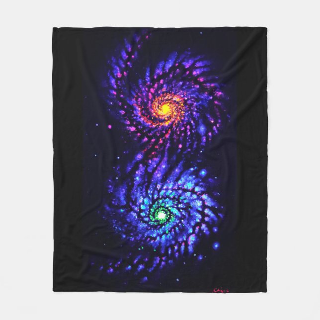 Manta Polar Galaxias de colores (Anverso)