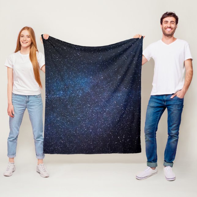 Manta Polar Galaxy Space Stars Night Sky Celestial Navy Blue (In situ)