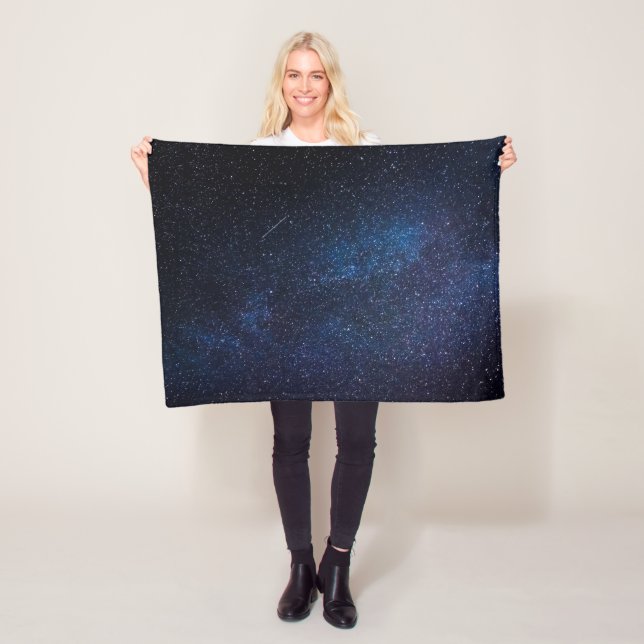 Manta Polar Galaxy Space Stars Night Sky Celestial Navy Blue (In situ)