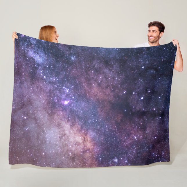 Manta Polar Galaxy Space Stars Night Sky Celestial Navy Blue (In situ)