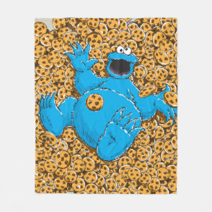Manta Polar Galleta Monster Vintage y Galletas