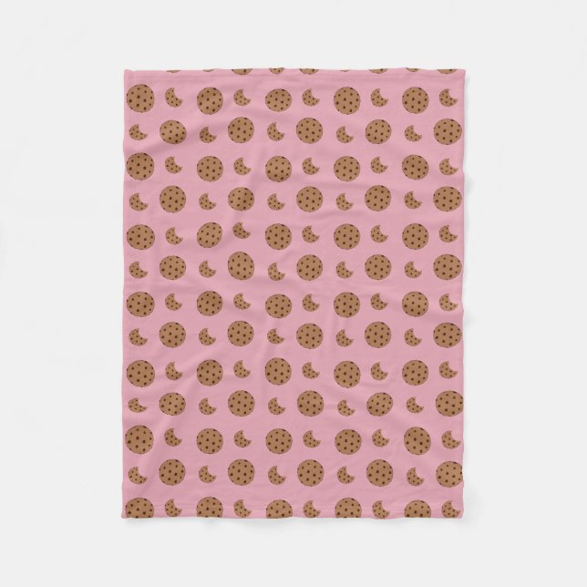 Manta Polar Galletas de chips de chocolate rosa claro (Anverso)