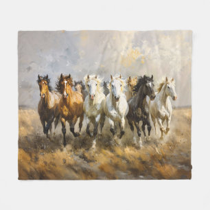 Manta Polar Galloping Mustang Pintura