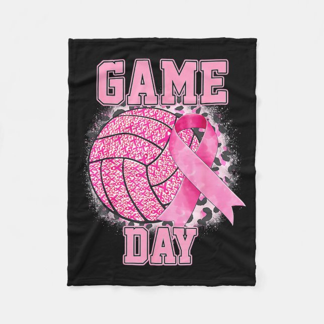 Manta Polar Game Day Volleyball Breast Cancer Awareness Nk Rib (Anverso)