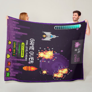 Manta Polar Game over purple blanket