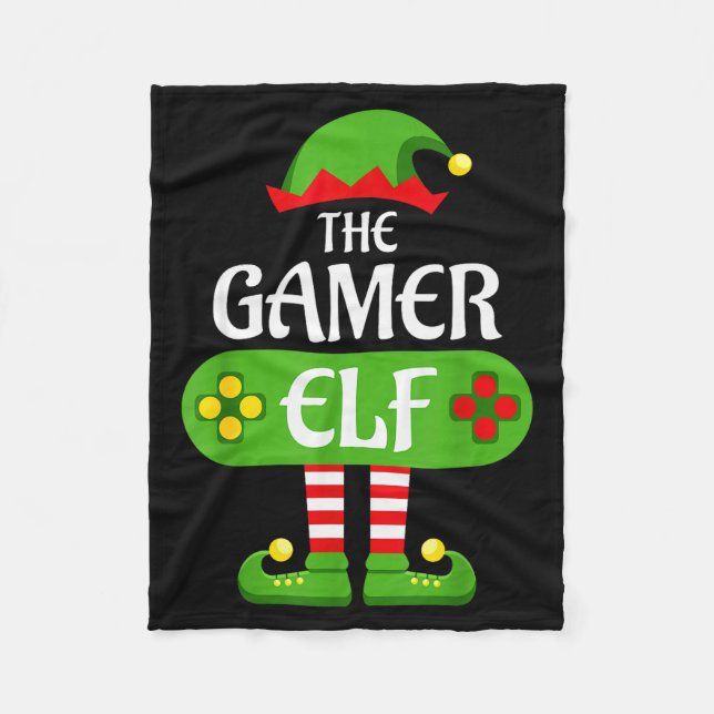 Manta Polar Gamer Elf Christmas Matching Group Family  (Anverso)