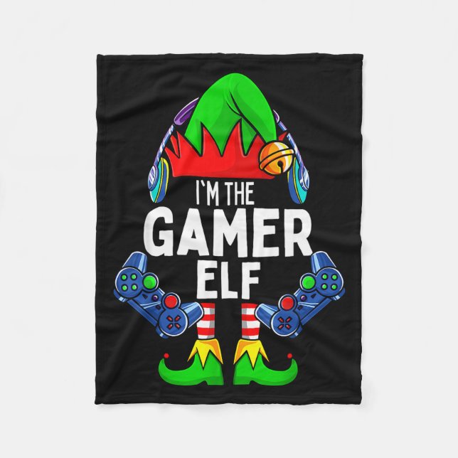 Manta Polar Gamer Elf Matching Family Christmas  (Anverso)