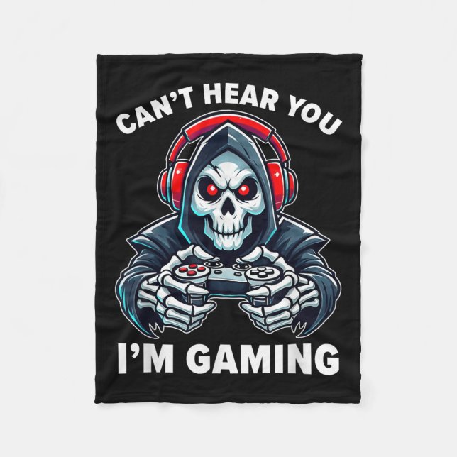 Manta Polar Gamer no puede oírte estoy jugando videojuegos (Anverso)