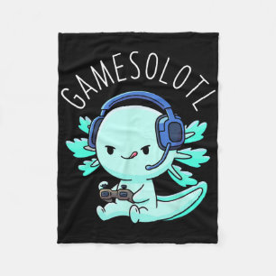 Manta Polar Gamesolotl Axolotl Gamer Anime Regalos Kawaii Boys