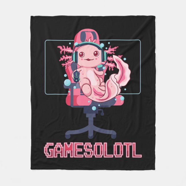 Manta Polar Gamesolotl Axolotl Video Gamer Kawaii Anime Gaming (Anverso)