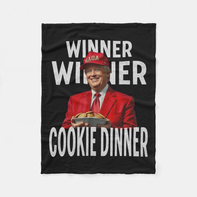 Manta Polar Ganador Cookie Dinner Funny Trump 2024 47th (Anverso)