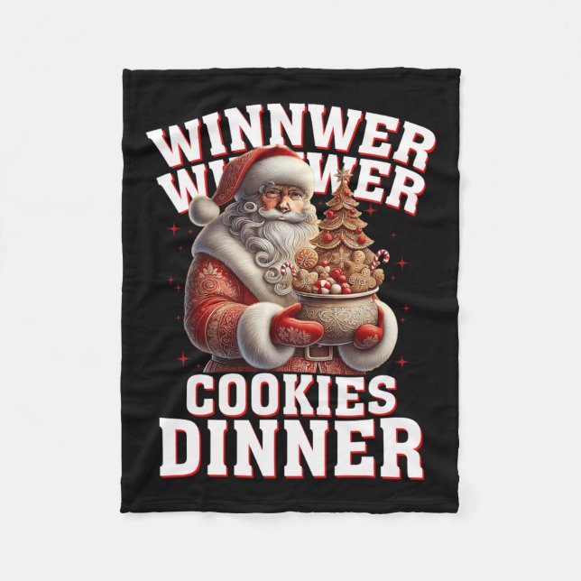 Manta Polar Ganador de la Cena de Cookies Santa Funny Trump Ch (Anverso)