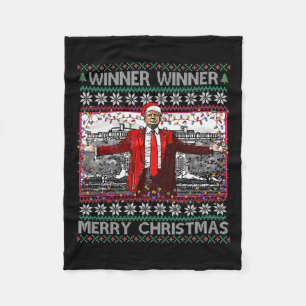 Manta Polar Ganador Feliz Navidad Gracioso Santa Trump 20