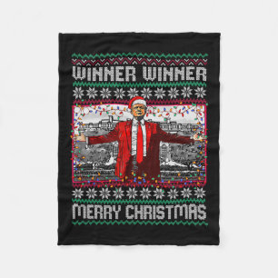 Manta Polar Ganador Feliz Navidad Gracioso Santa Trump 20