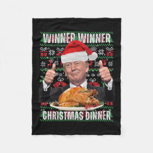 Manta Polar Ganador Navidades Cena Humor gracioso Trump X