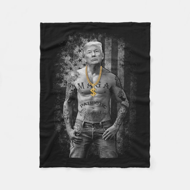 Manta Polar Gángster patriótico pro Trump - República Antilibe (Anverso)