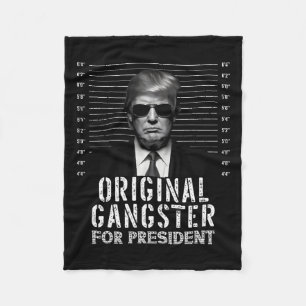 Manta Polar Gangster Por El Presidente Donald Trump Mugshot