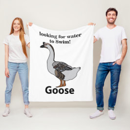 Manta Polar Ganso Buscando Agua Para Nadar Ganso Africano