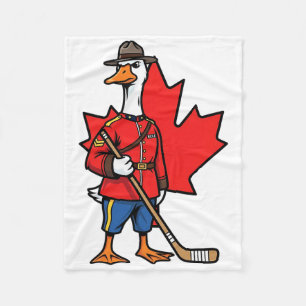 Manta Polar Ganso canadiense Mountie Hockey Hoja de Arce Canad
