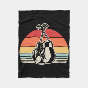 Manta Polar Gantes de boxeo retro Diseño de atardecer de vinta