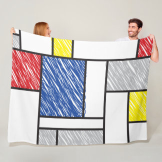 Manta Polar Garabatos minimalistas de Mondrian De Stijl Arte m