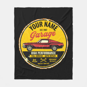 Manta Polar Garaje Fastback Red Classic para coches personaliz