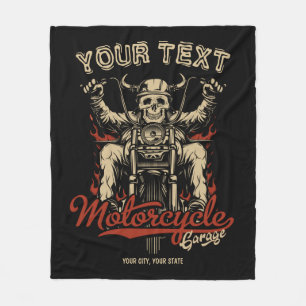 Manta Polar Garaje para la tienda de motocicletas de Skeleton 