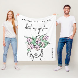 Manta Polar Gardener caprichoso Boho Floral personalizado