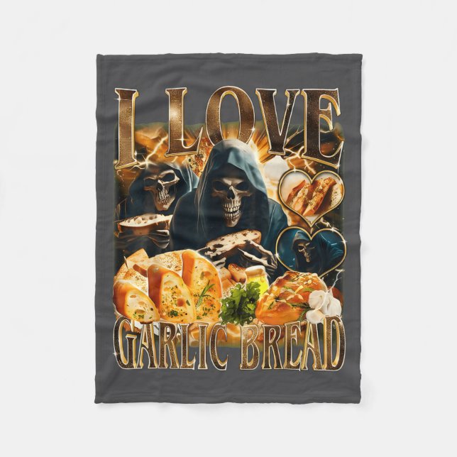 Manta Polar Garlic Bread Food Lover Funny Skeleton Meme Humor  (Anverso)
