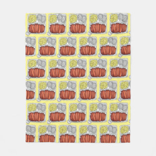 Manta Polar Gastronomía hawaiana Placa Almuerzo Arroz Macaroni