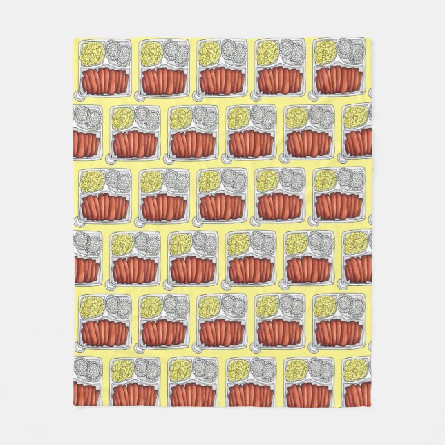 Manta Polar Gastronomía hawaiana Placa Almuerzo Arroz Macaroni (Anverso)