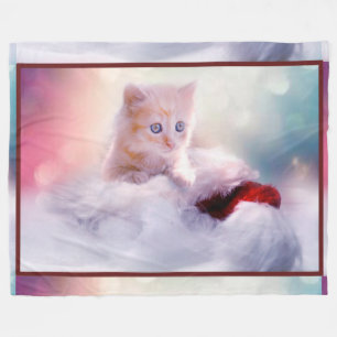 Manta Polar Gatito blanco