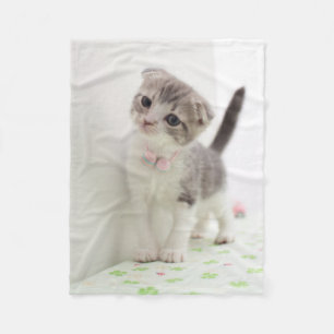 Manta Polar Gatito del doblez del escocés