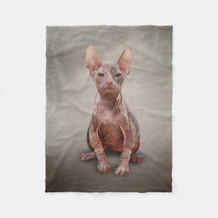 Manta Polar Gatito Sphynx plano