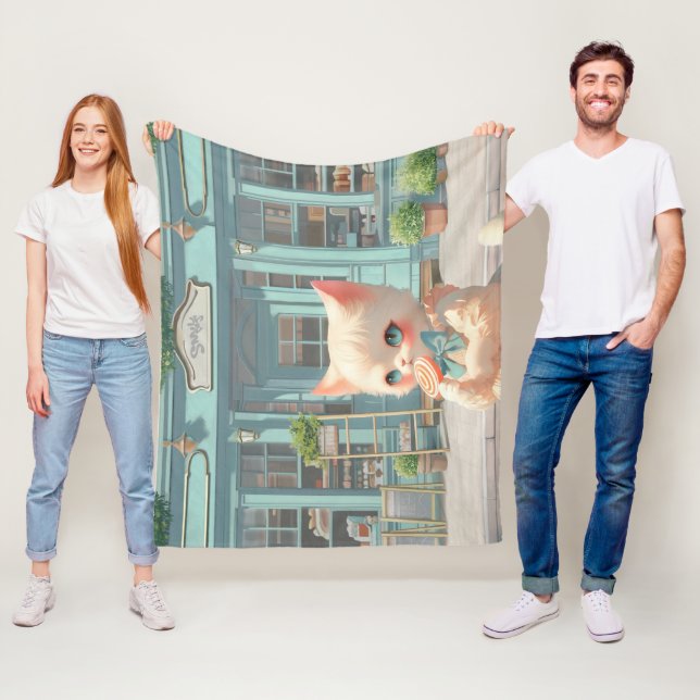 Manta Polar Gatito suave con langosta en pastelería (In situ)