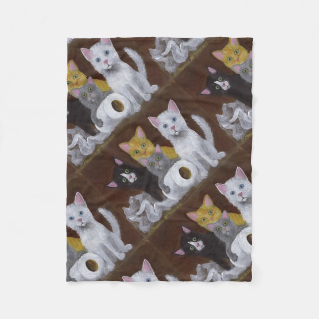 Manta Polar Gatitos juguetones (Anverso)