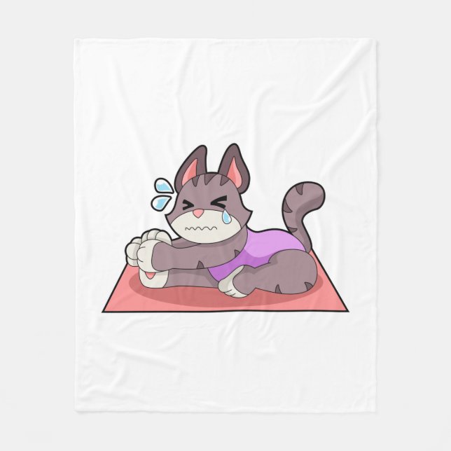 Manta Polar Gato al gimnasio del yoga (Anverso)