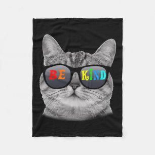 Manta Polar Gato anti-bullying elige ser amable arcoiris largo