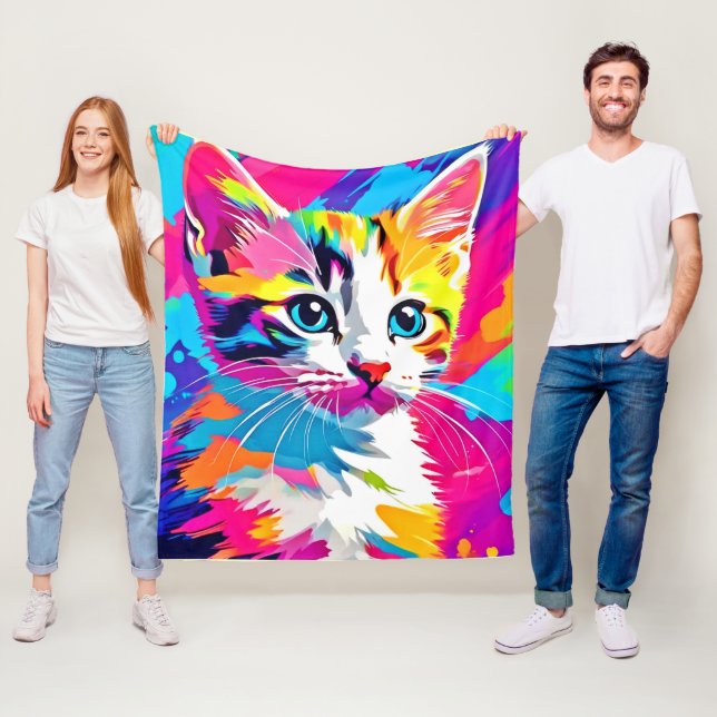 Manta Polar Gato arcoiris: retrato vivo (In situ)