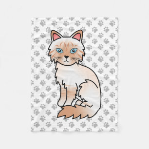 Manta Polar Gato atigrado rojo Birman / Ragdoll adorable & pat