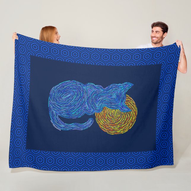 Manta Polar Gato azul de Z y el gatito felino del amante del (In situ)