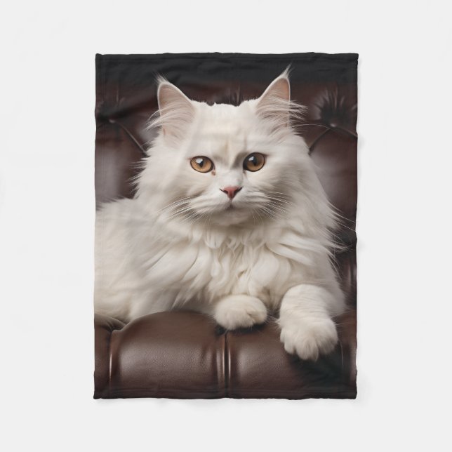 Manta Polar Gato blanco majestuoso (Anverso)