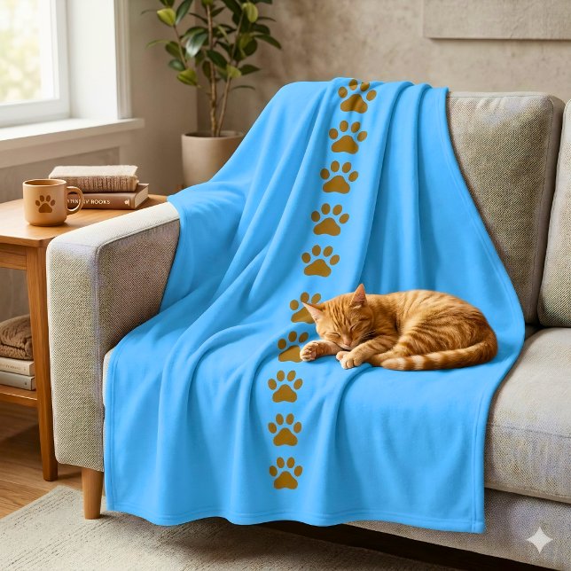 Manta Polar Gato Caprichoso Azul  (Subido por el creador)